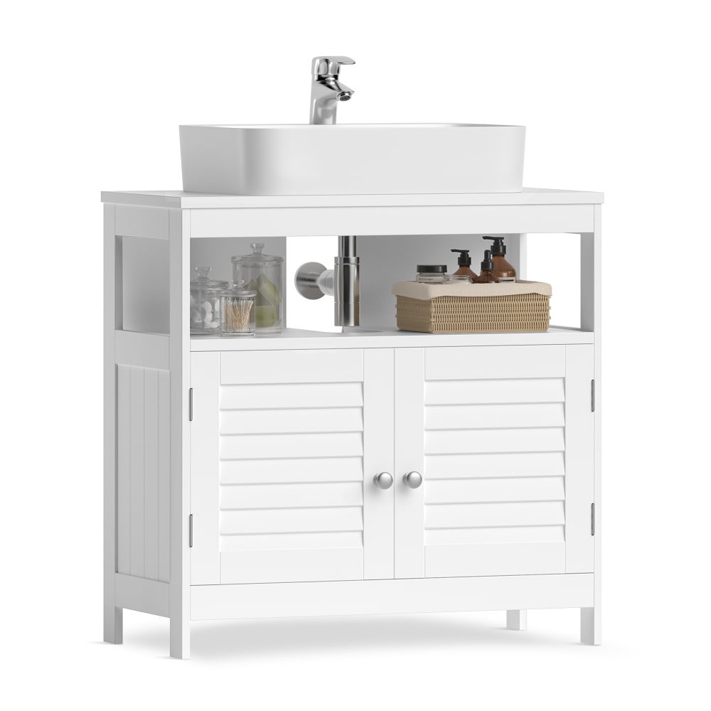 Meuble sous lavabo effet bois blanc - Maisons du Monde