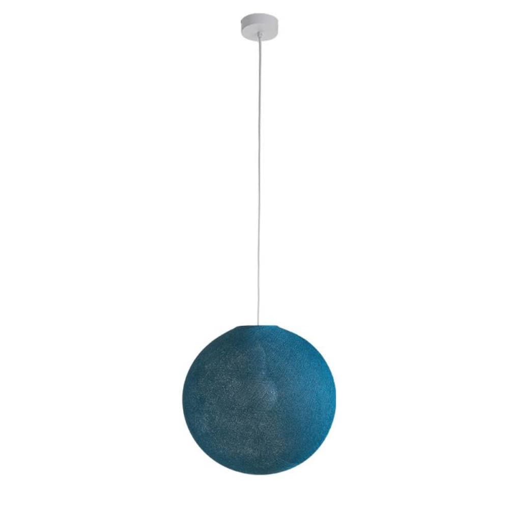 Suspension simple globe 38 bleu paon