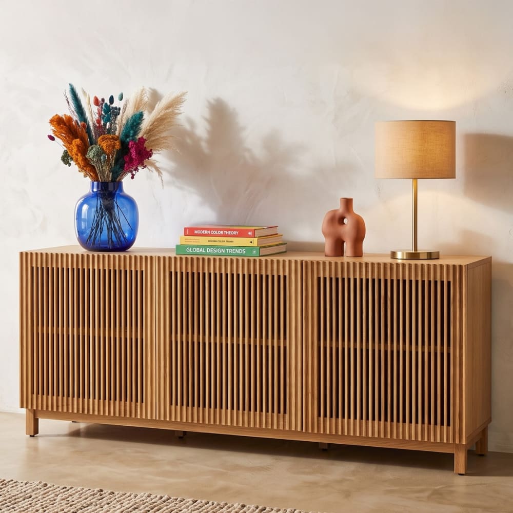Buffet 3 portes bois/frêne 160 cm - Maisons du Monde