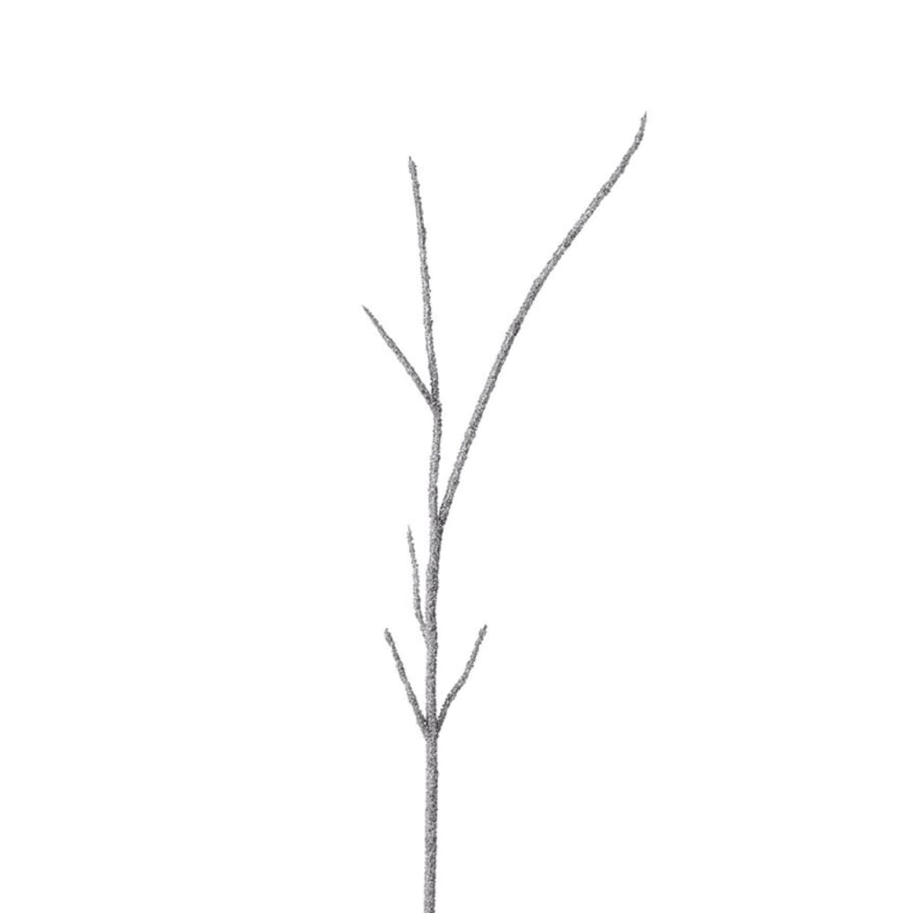 Sia Deco Branche de noël artificielle argenté H104 style contemporain - Pvc - Poly Chlorure De Vinyle