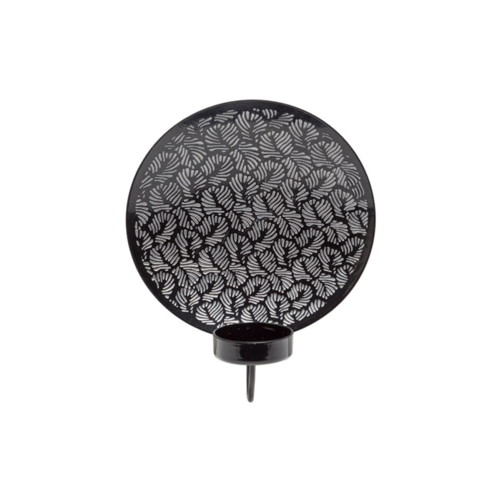 Sia Deco Dekorativer Kerzenhalter aus Eisen H17, Schwarz und Silber style modern Schwarz Stahl