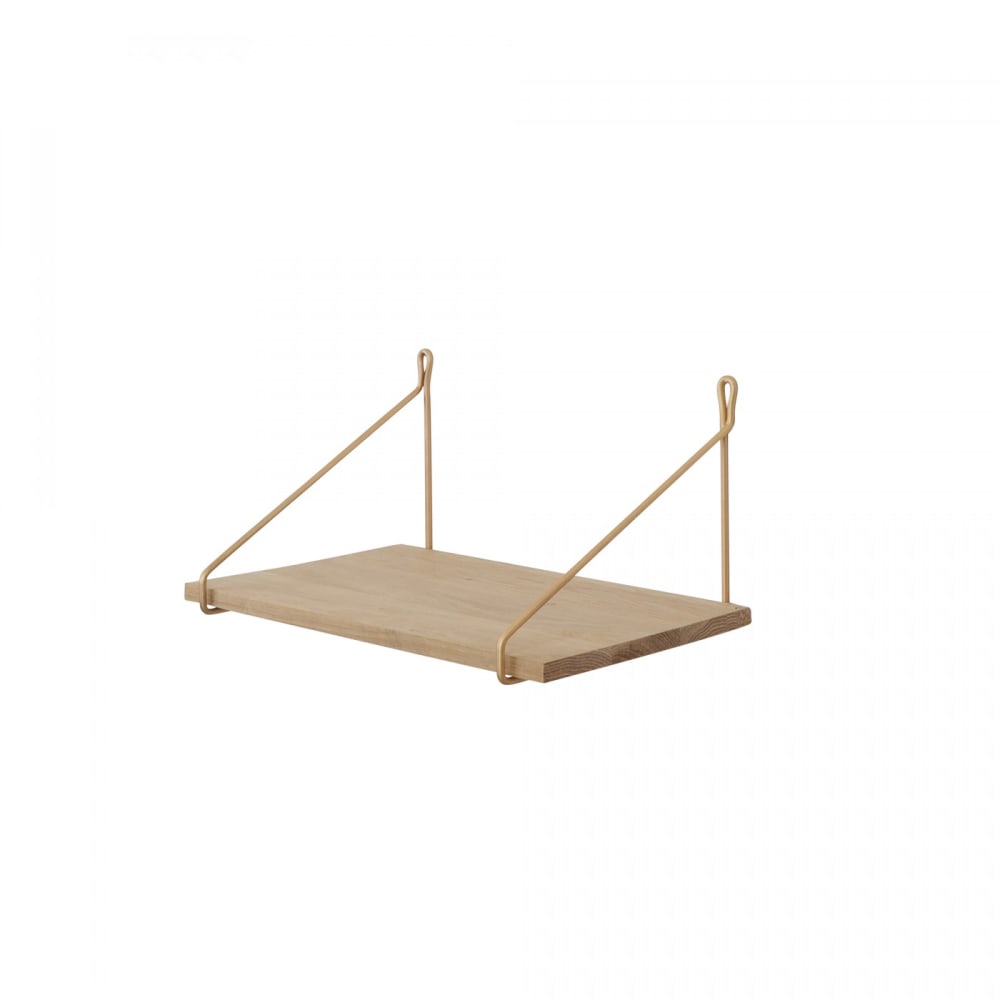 Etagère vintage chêne rustique brut 40 x 25 cm