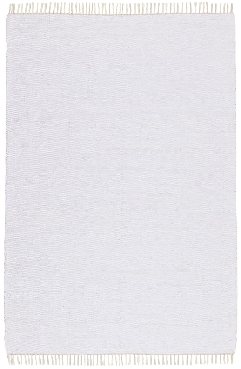 Tapis réversible en coton - tissé à la main - Blanc 60x120