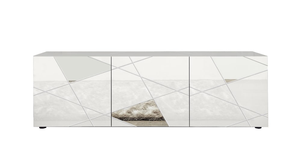 Meuble TV en mélaminé blanc