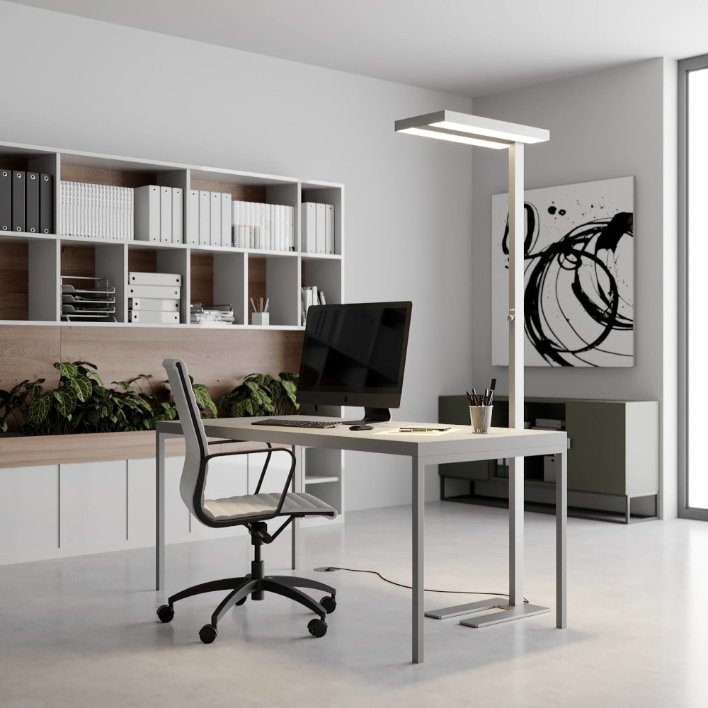 Lampadaires de bureau en aluminium gris — vue 3
