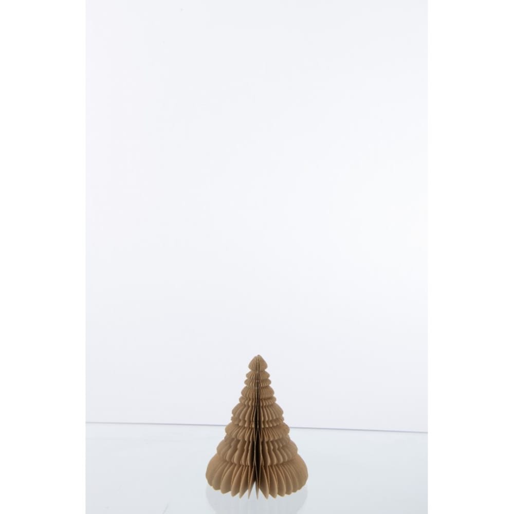 Colgante de navidad en papel beige 15x15x13 cm