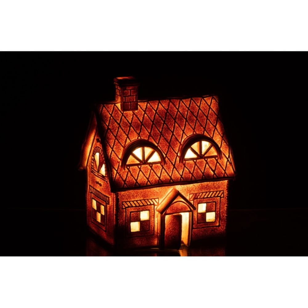 Maison de noël en résine marron 18.5x14x22 cm - Maisons du Monde