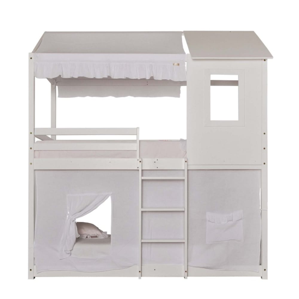 MueMue Betthimmel für Etagenbett Montessori Baumwolle weiß 90x196cm Öko-Tex Zertifikat Baumwolle Baby