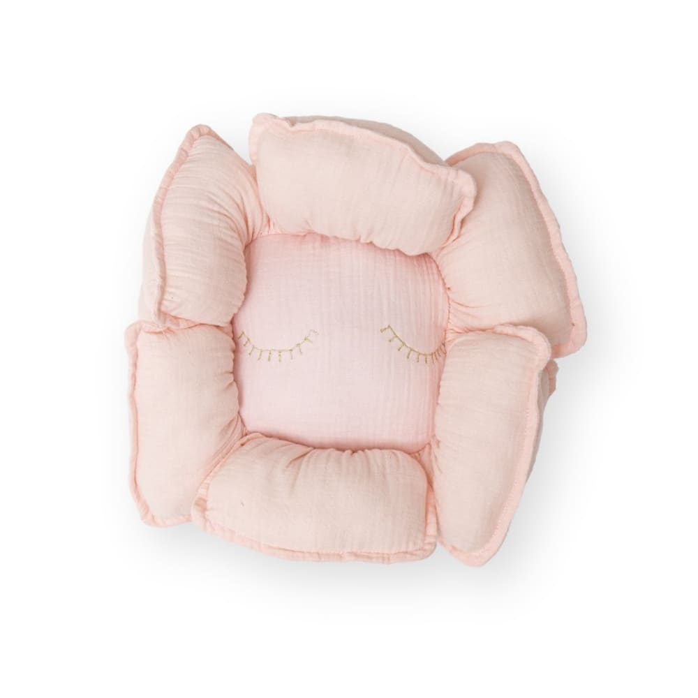 MueMue Kissen Blume Baumwolle rosa 11x35x35cm Öko-Tex Zertifikat Baumwolle Kinder