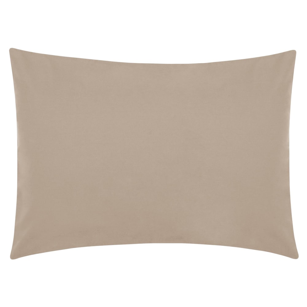 Taie d'oreiller en coton bio beige 50 x 70 cm — vue 3