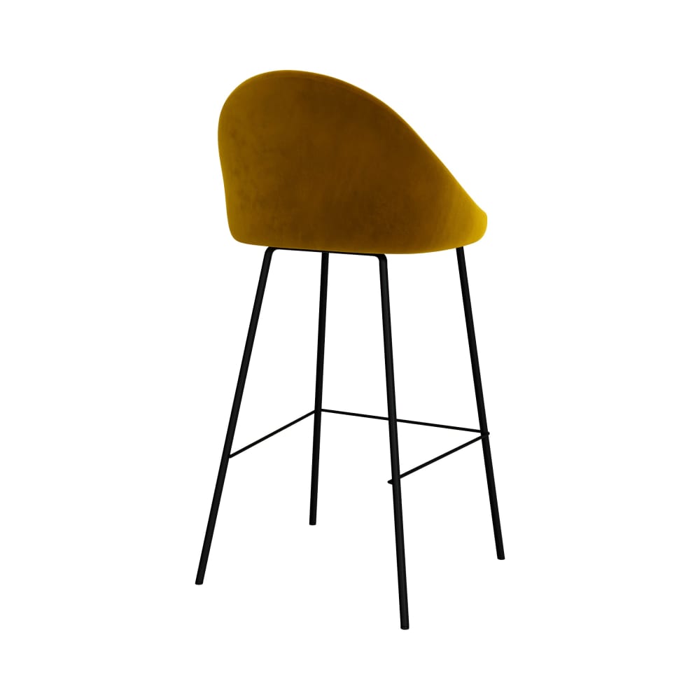2er-Set gelbe Samt-Barhocker 75 cm - Maisons Du Monde
