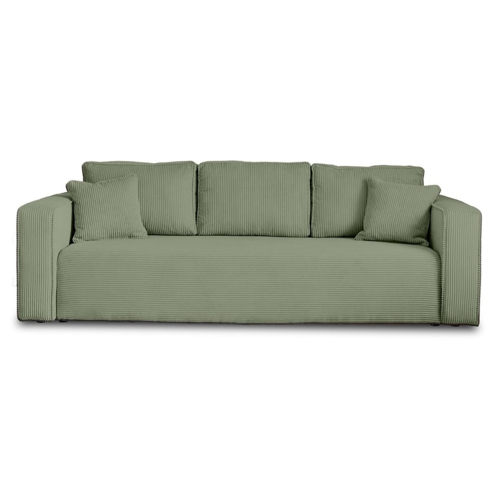 Canapé 3 places convertible - velours vert