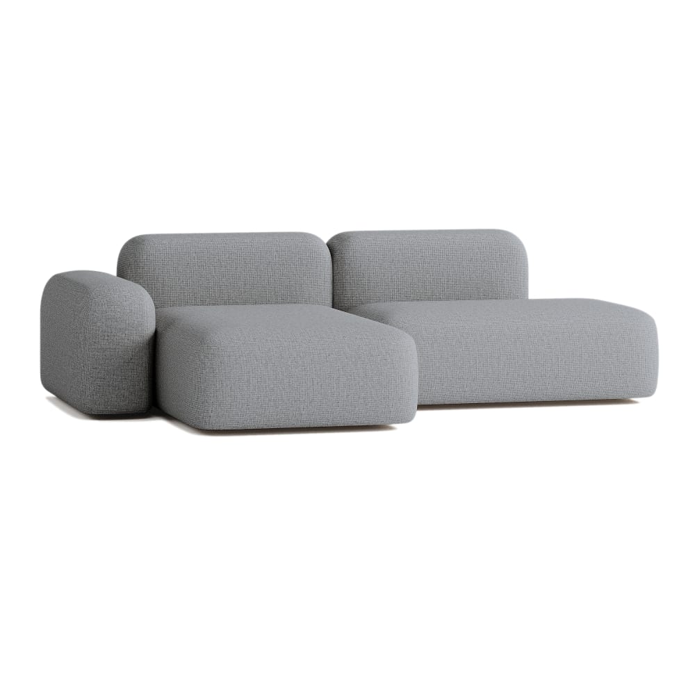 Canapé d'angle modulable 3 places en tissu gris foncé - Maisons du Monde