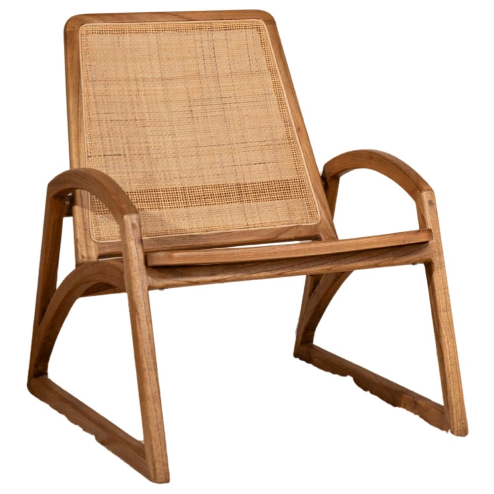 Fauteuil bois cannage naturel 100 x 83 cm