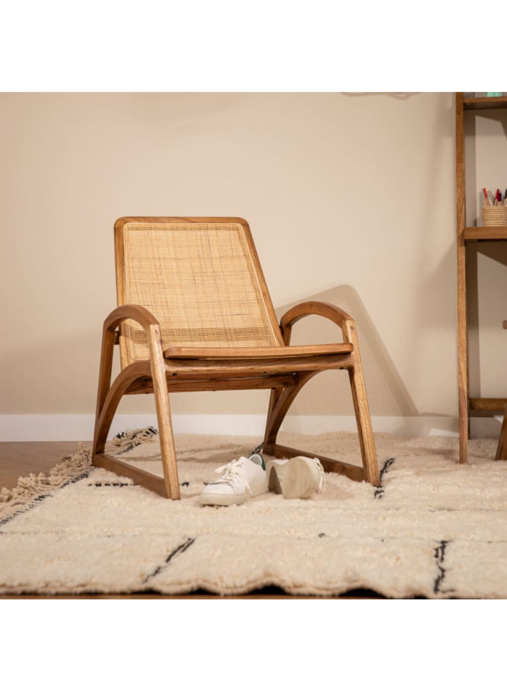 Chaise bois et cannage (Saudara Collections) - Image 1