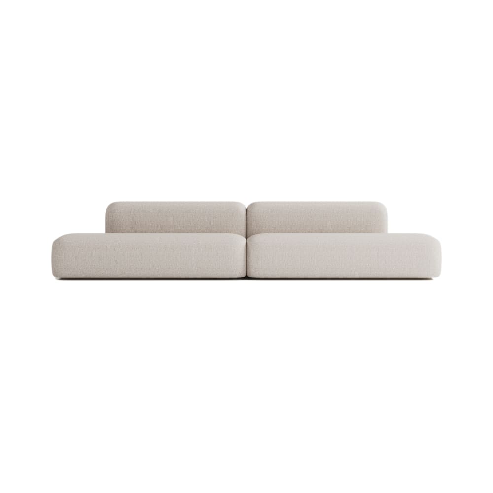 Canapé Modulable 6 places en Tissu Beige