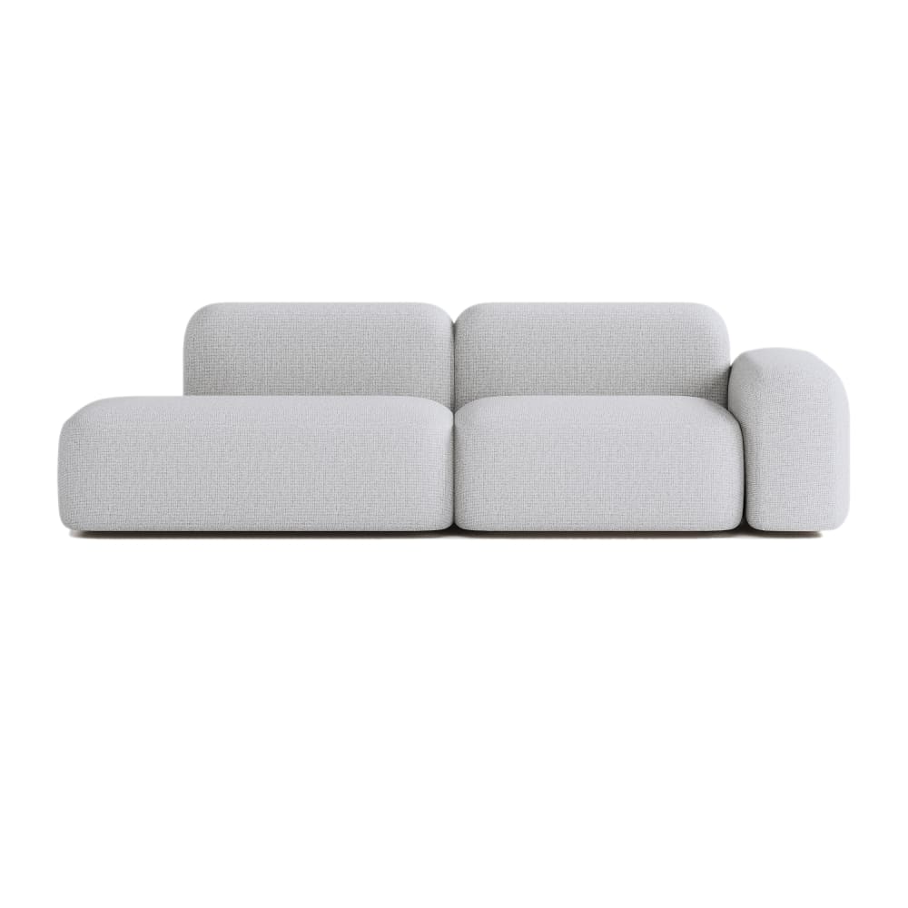 Canapé modulable 3 Places - tissu gris
