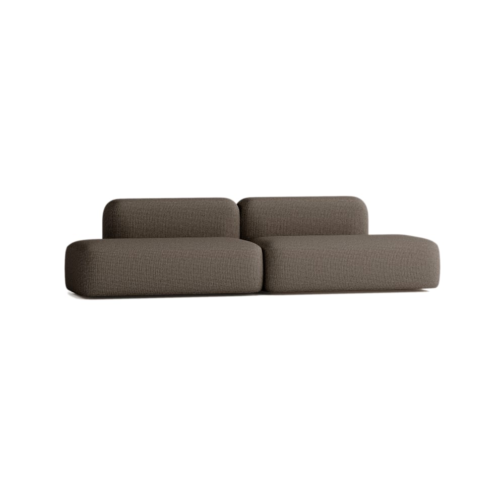 Canapé Modulable 4 places en Tissu Marron - Maisons du Monde