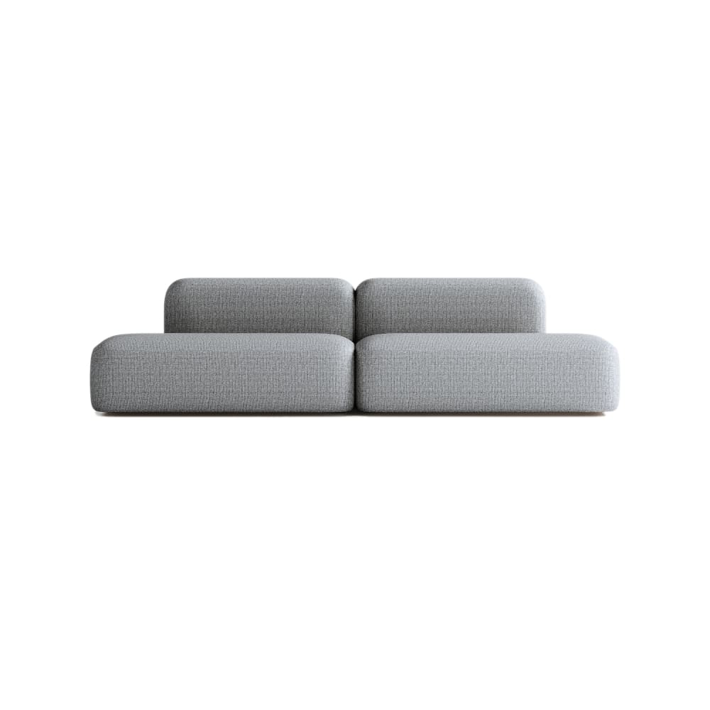 Canapé Modulable 4 places en Tissu Gris Foncé