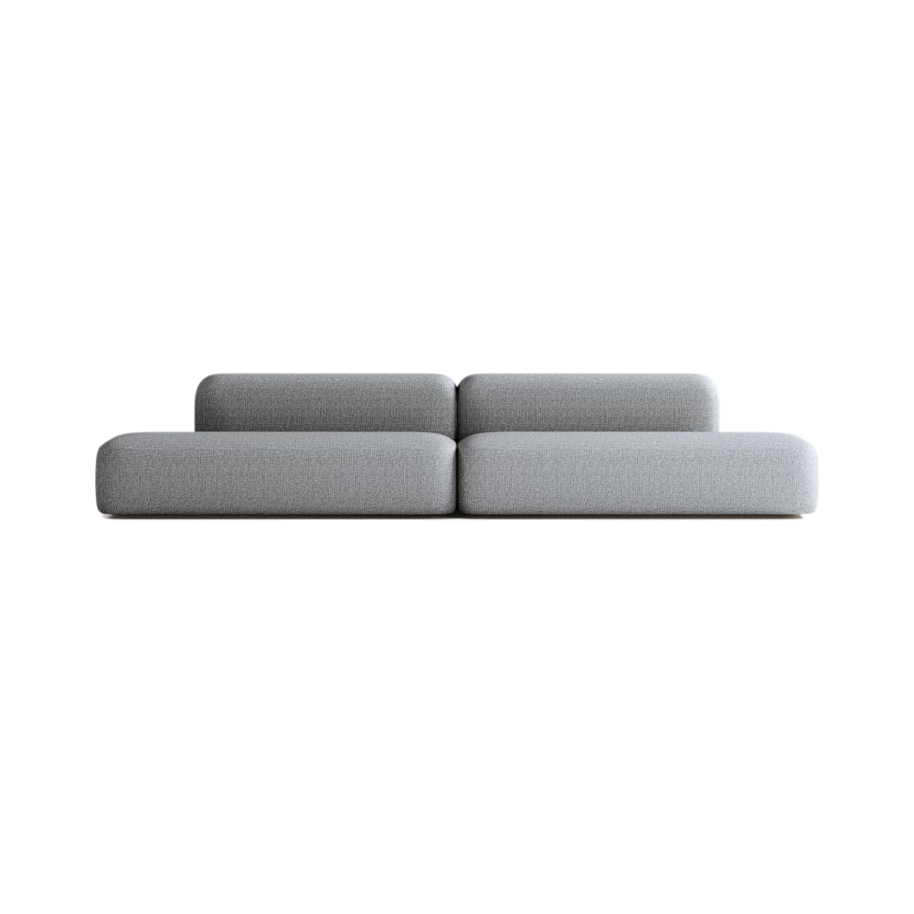 Canapé Modulable 6 places en Tissu Gris Foncé