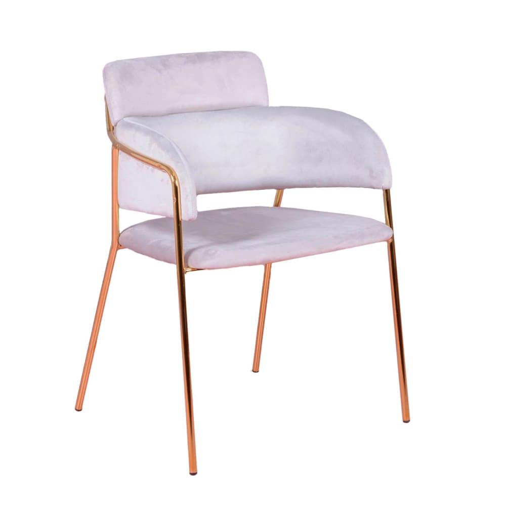 Nest dream Designerstuhl mit Samtbezug und goldenen Beinen, grau style vintage - Stoff