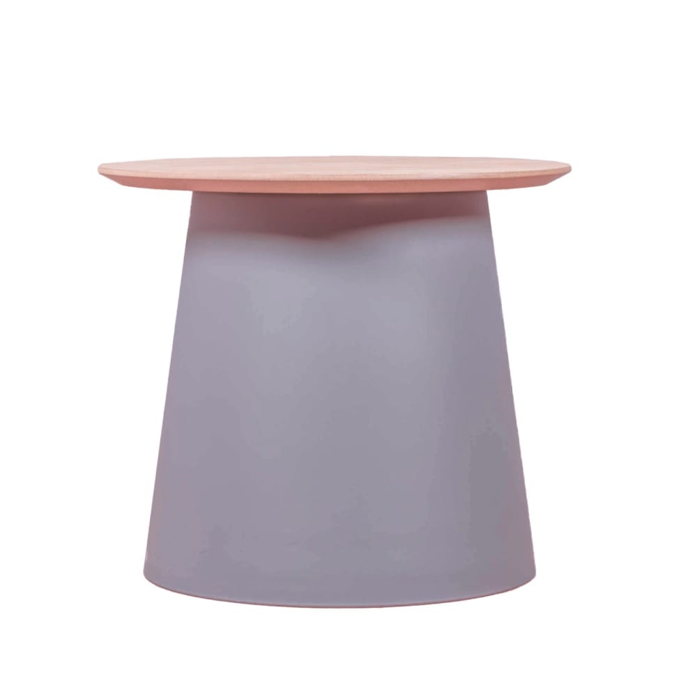 Nest dream Runder Beistelltisch aus Eichenholz, grau style landhaus - -