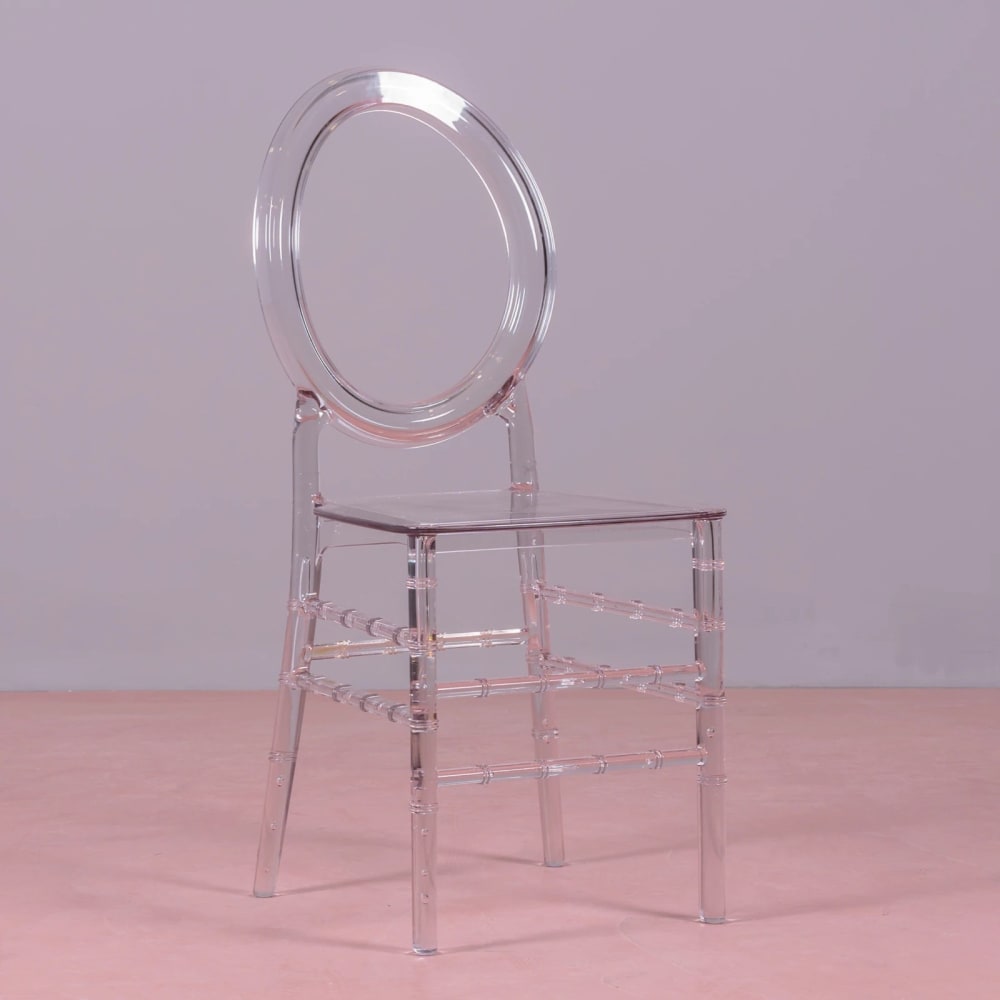 Klassischer Stuhl aus transparentem Polycarbonat, transparent -