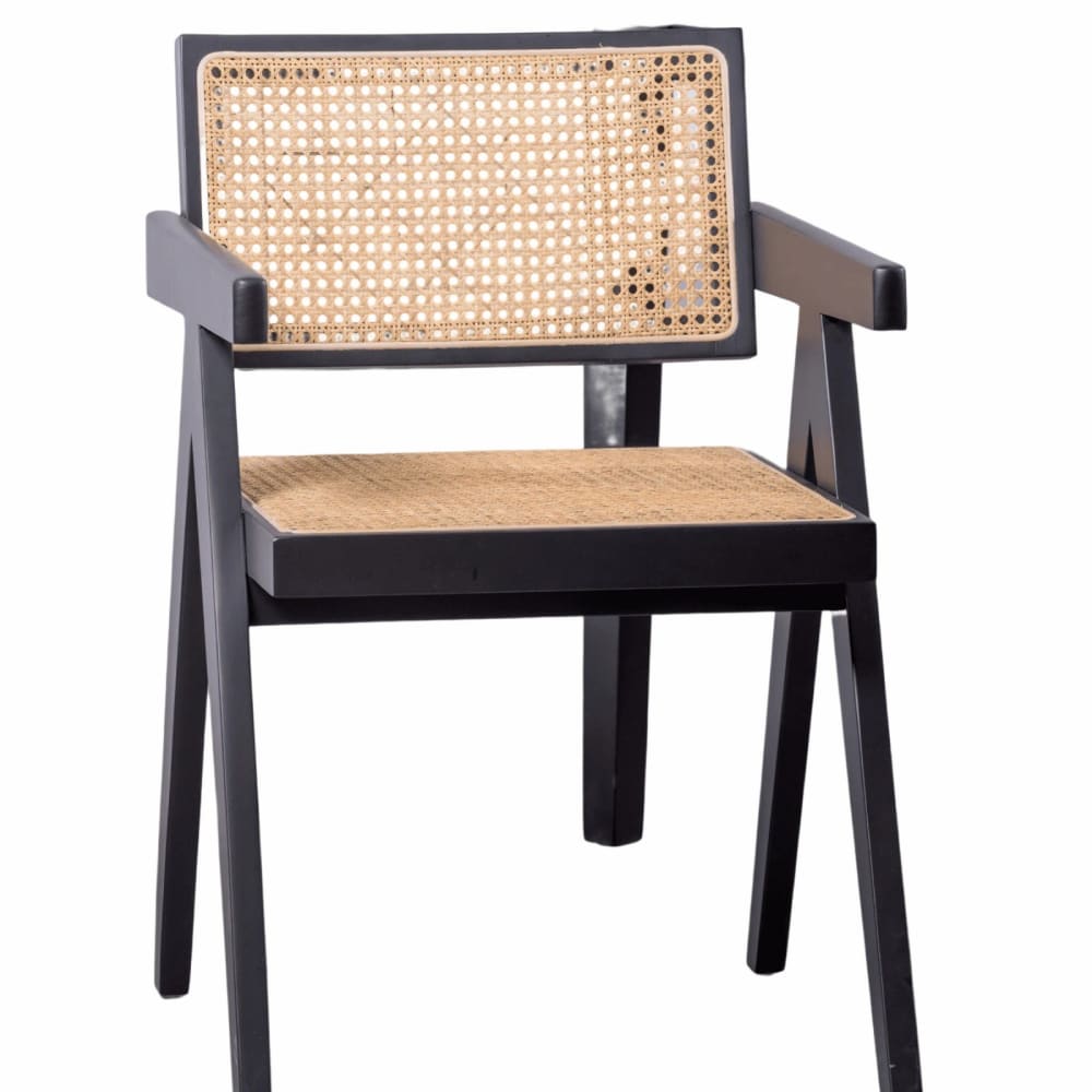 Nest dream Vintage Compass Stuhl aus natürlichem Rattan, schwarz style vintage - Holz