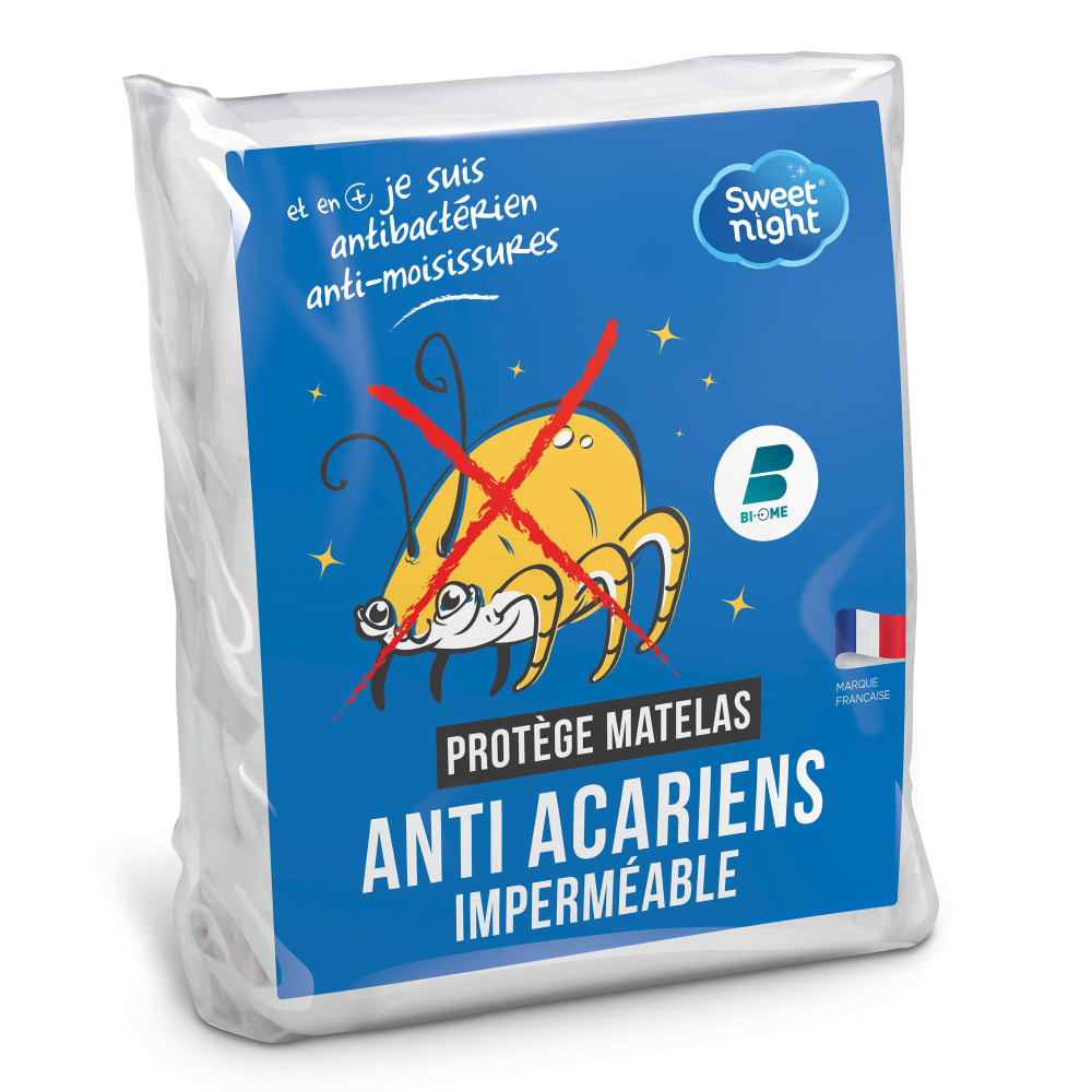 Protège matelas imperméable et anti acariens 140x200 cm