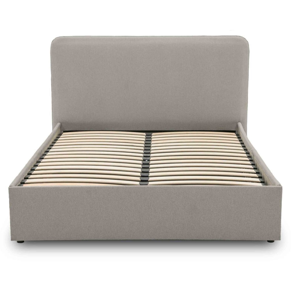 Lit coffre   140x190   en tissu  beige — Beyit