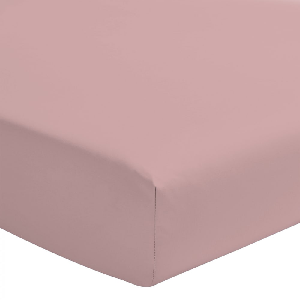 Drap housse poudré 140x190 +35 cm 100% coton 57 fils