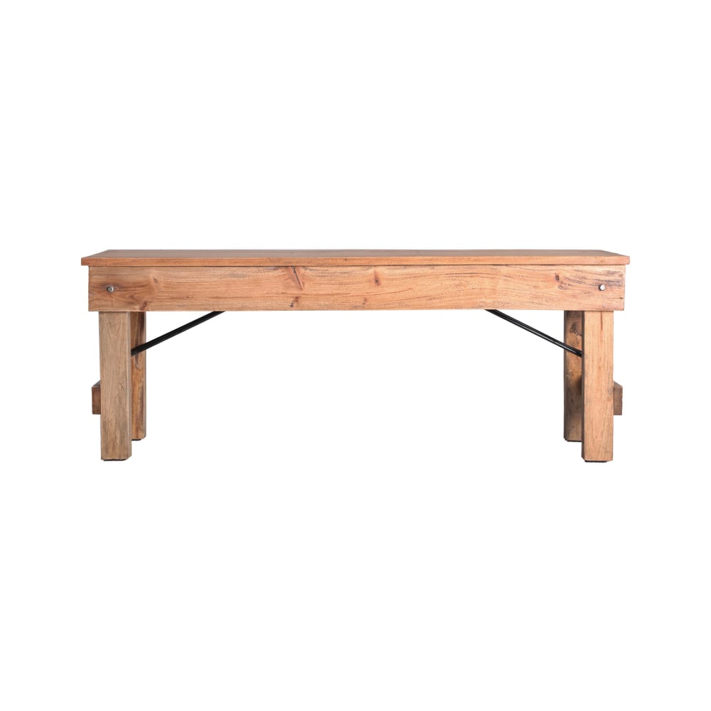 banc en bois de mahogany - marron