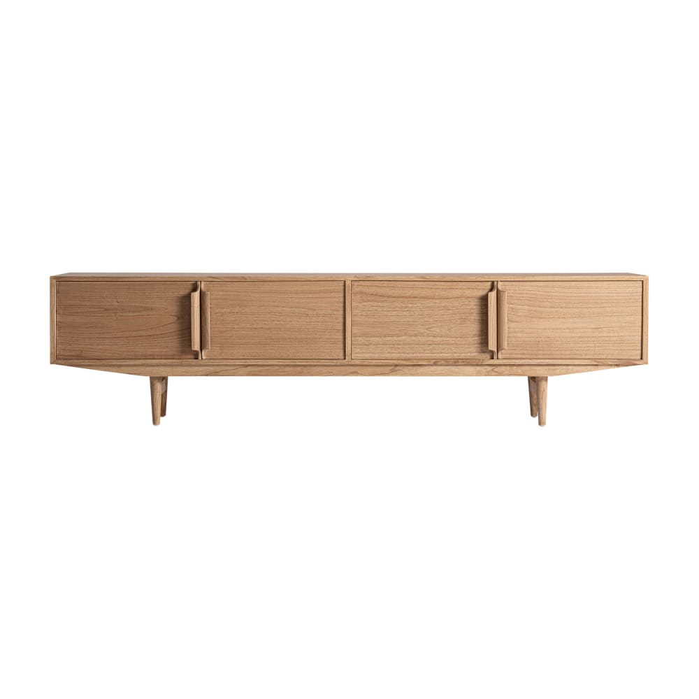 Meuble tv en bois de mindi marron 190x43x60 cm