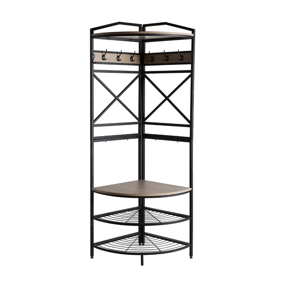 Porte-manteau en fer noir 60x60x184 cm