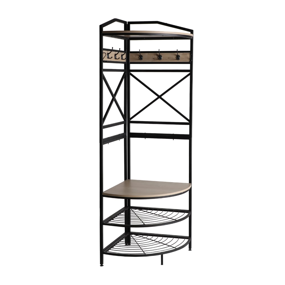 Porte-manteau en fer noir 60x60x184 cm