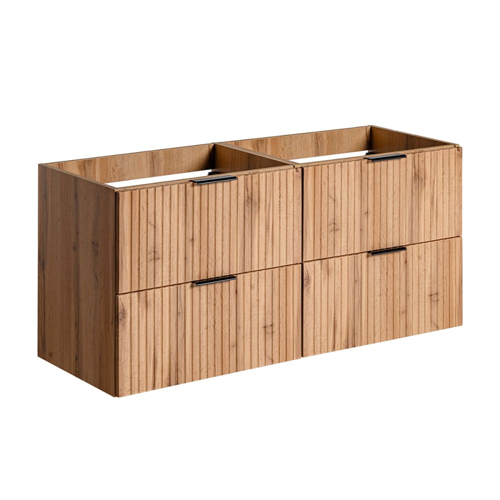 Meuble sous-vasque 120cm panneaux mélaminé et mdf marron Meuble sous-vasque 120cm panneaux mélaminé et mdf marron