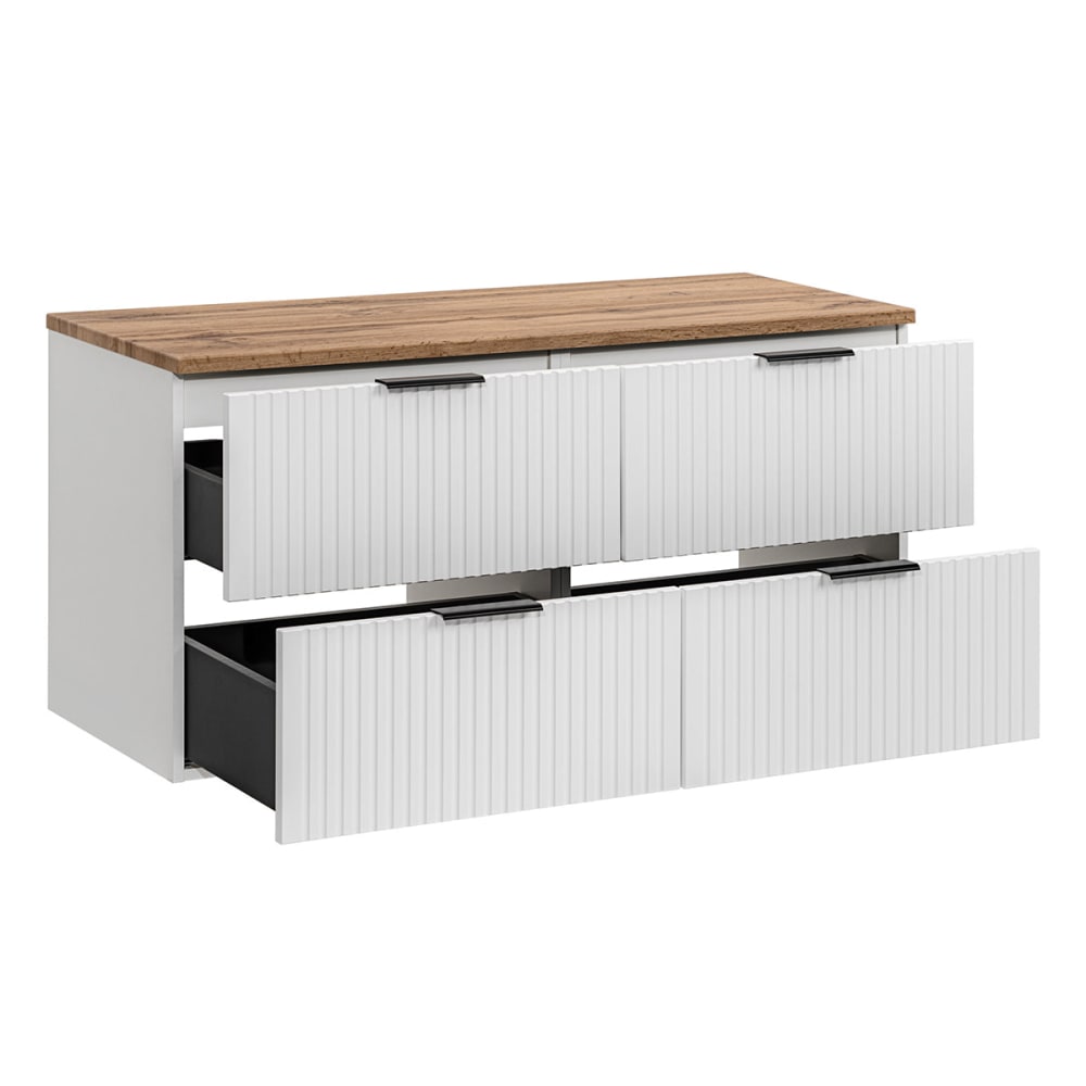 Waschtischunterschrank 120cm Melamin Weiß - Maisons Du Monde