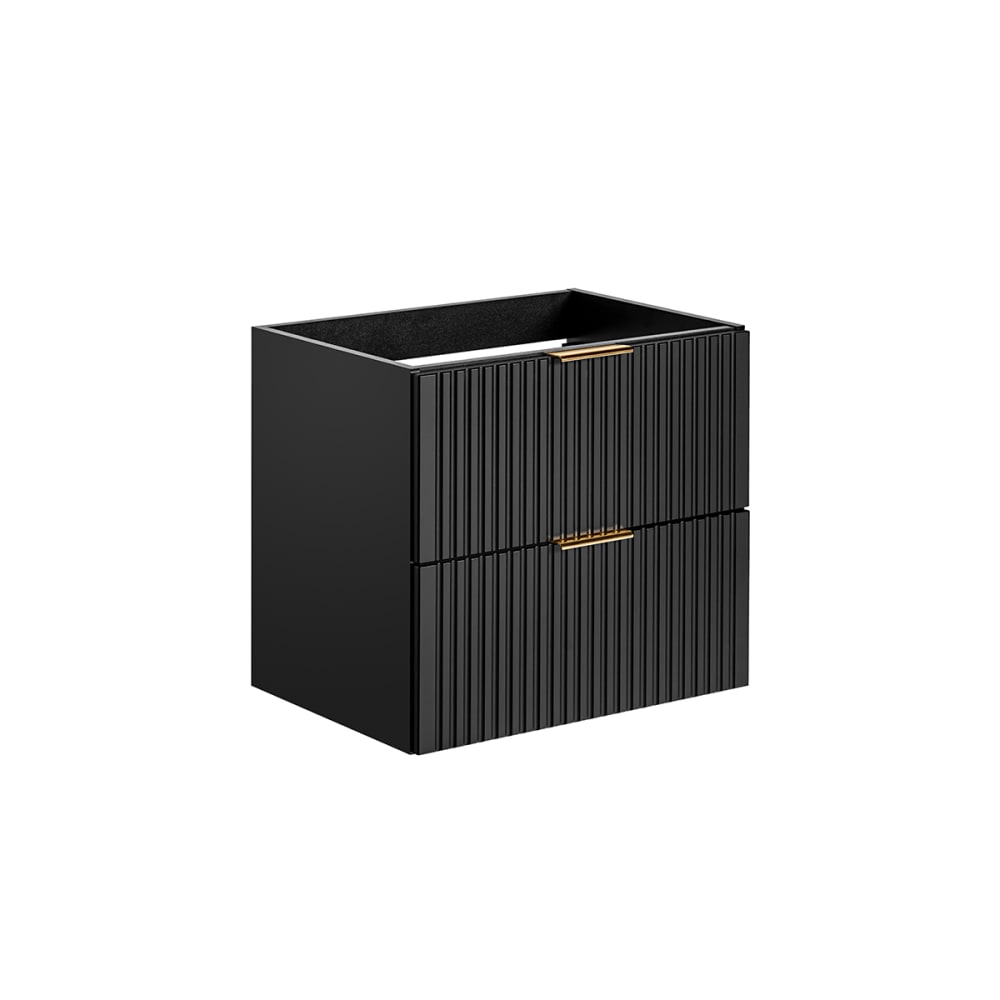 Meuble sous-vasque stratifiés noir mat