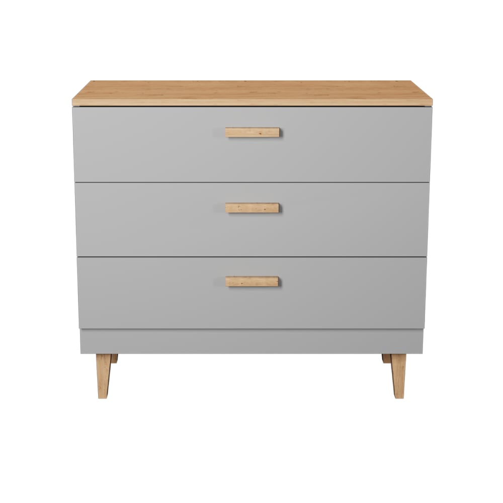 Kommode mit 3 Schubladen Platten Grau - Maisons Du Monde