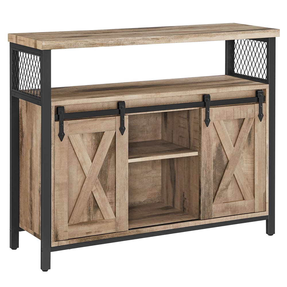 Meuble de rangement 33 x 100 x 80 cm marron camel et noir