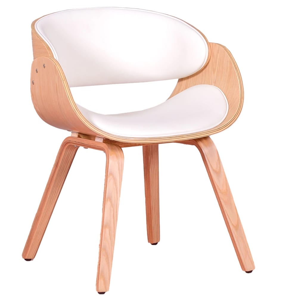 Nest dream Sessel aus hellem Holz mit Kunstlederkissen, weiß style landhaus - Holz
