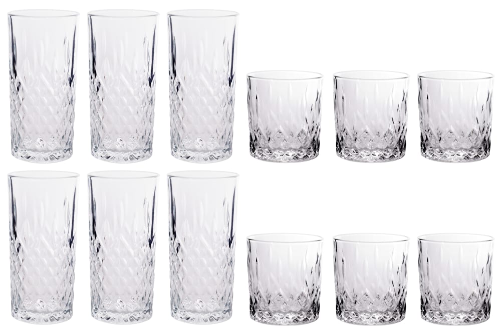 Service à verre 12 pièces, transparent&nbsp;&nbsp;