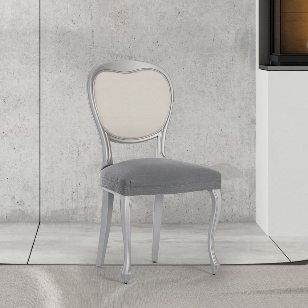 Pack 2 housses de chaise extensible gris 40 50 cm - Maisons du Monde