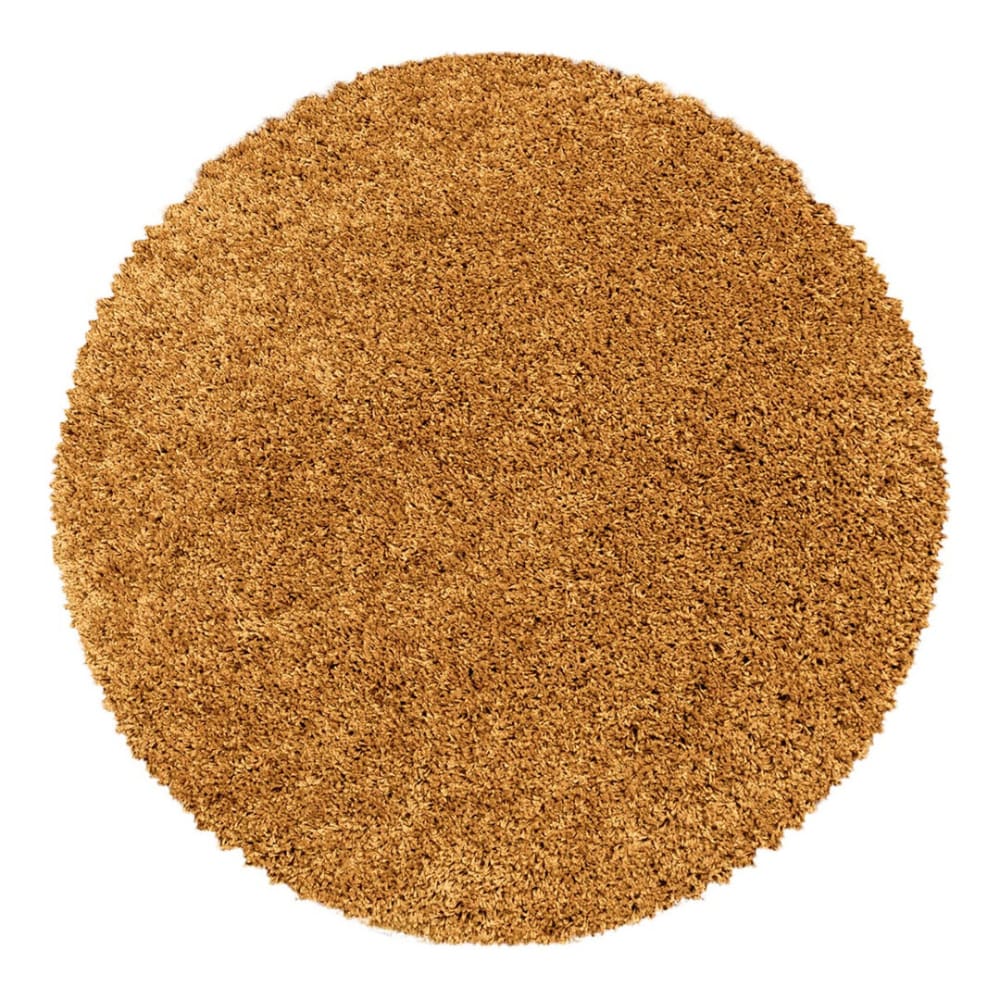 Tapis uni design en polypropylène or Ø 120