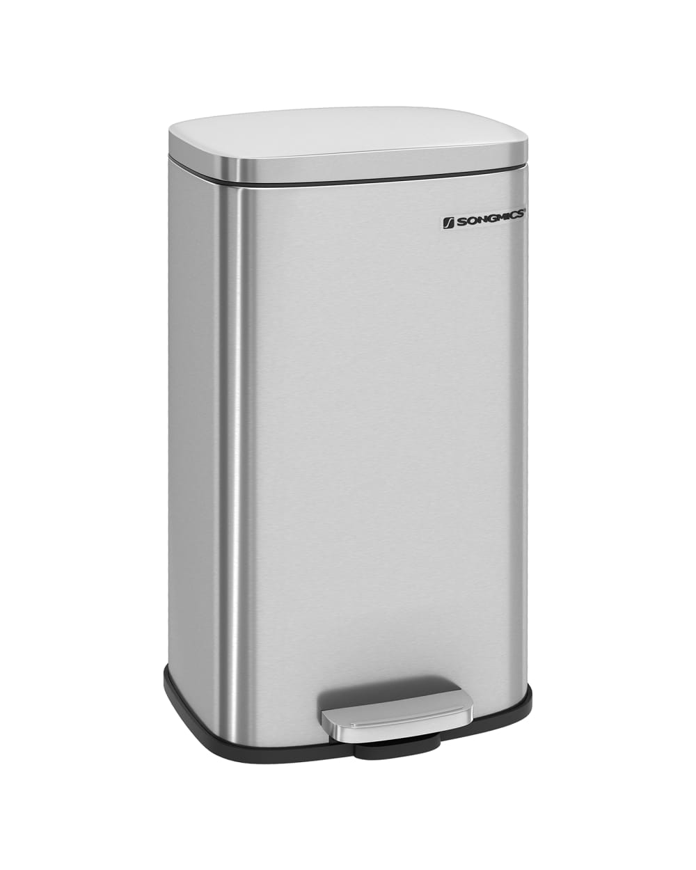 Poubelle à pédale 30L - argent