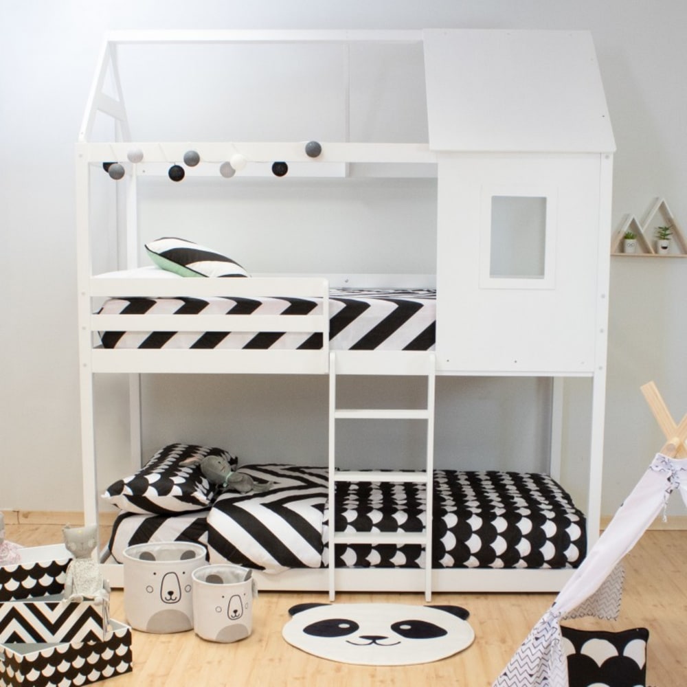 Housse de couette 3 pièces pack de 2 + coussin coton blanc 90x190cm