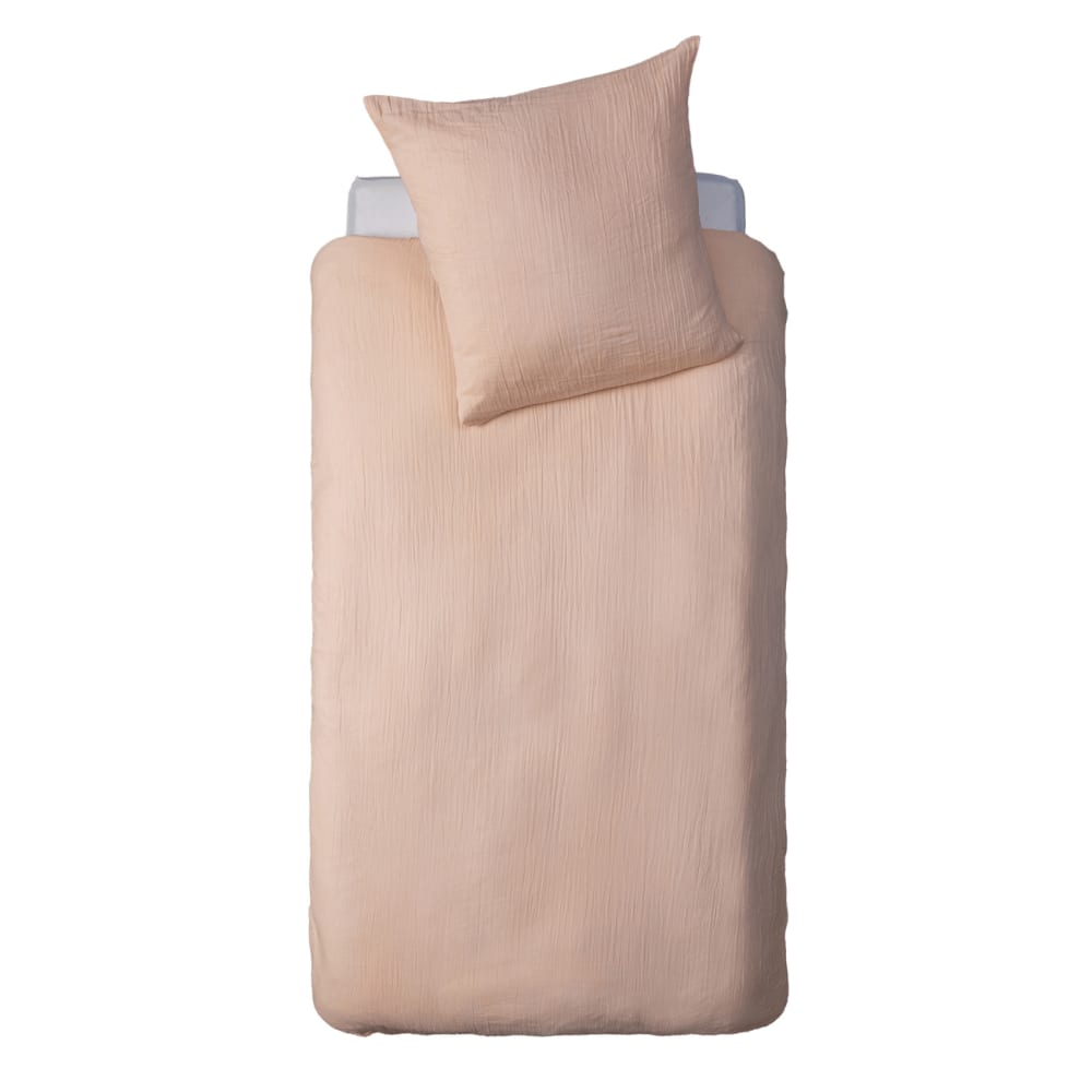 Parure de lit enfant en gaze de coton rose clair 140x200 cm