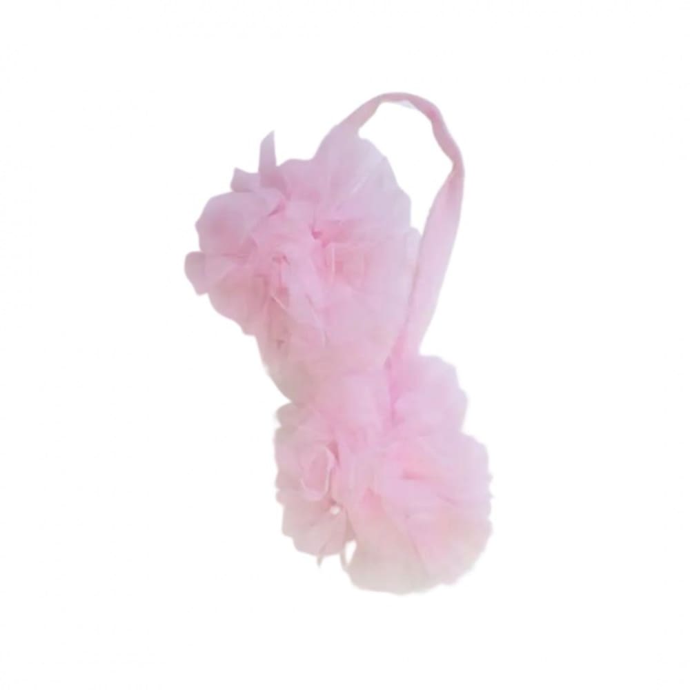 Pompons de tulle rose 20x20x120cm