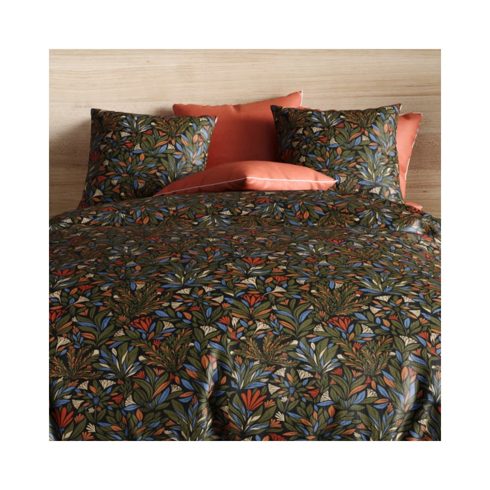 Parure de couette 100% coton 71 fils imprimée 240x220 2 taies - Maisons du Monde