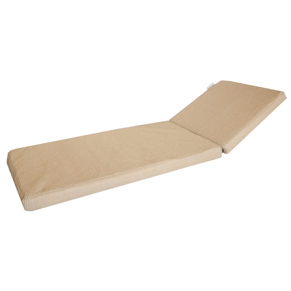Matelas extérieur pour transat - déhoussable en tissu effet raphia